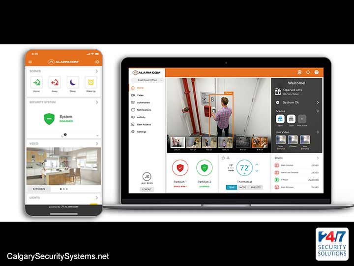 Smart automation with alarms, locks, and lighting